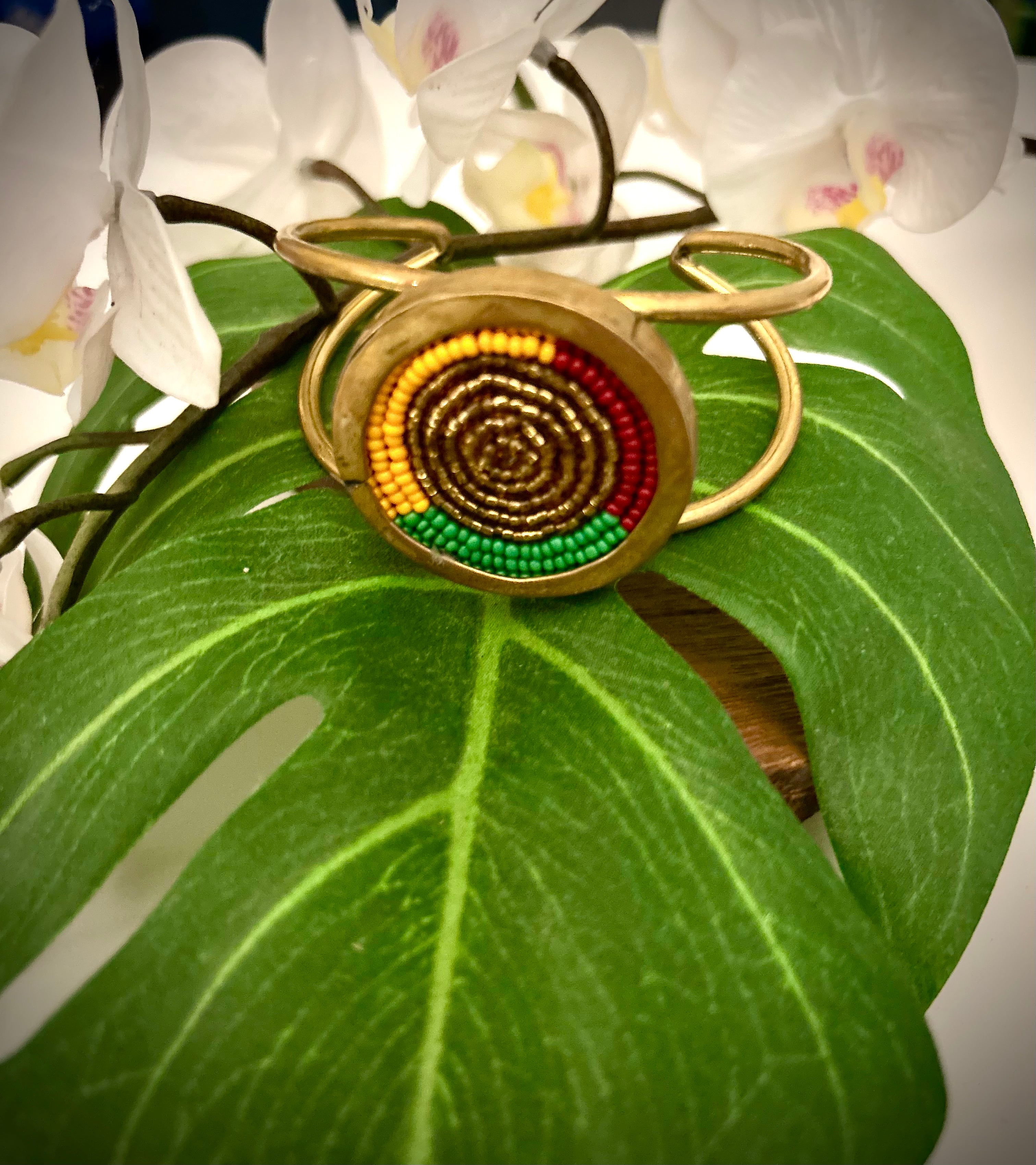 Brass Beaded Bangle