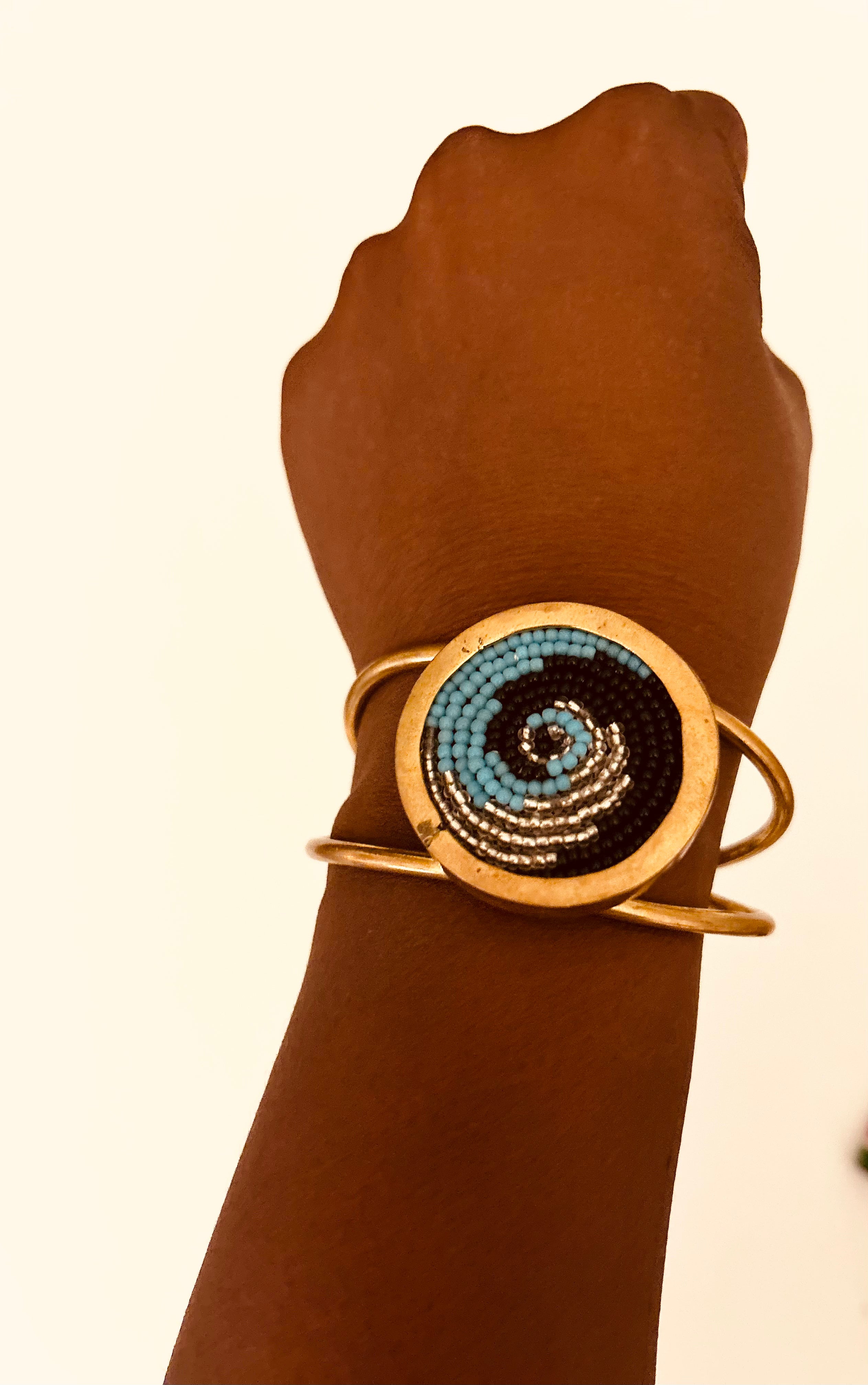 Brass Beaded Bangle