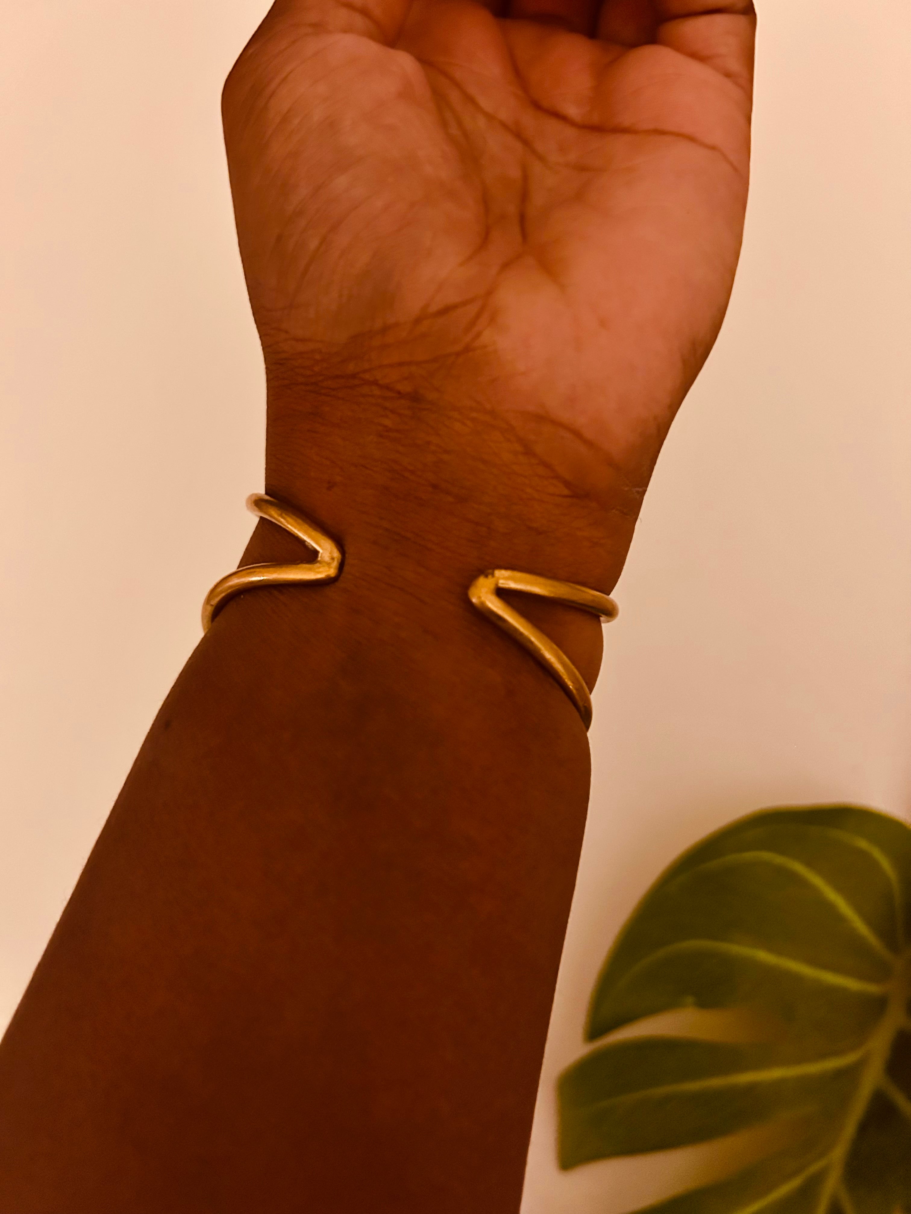 Brass Beaded Bangle