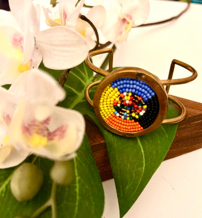 Brass Beaded Bangle