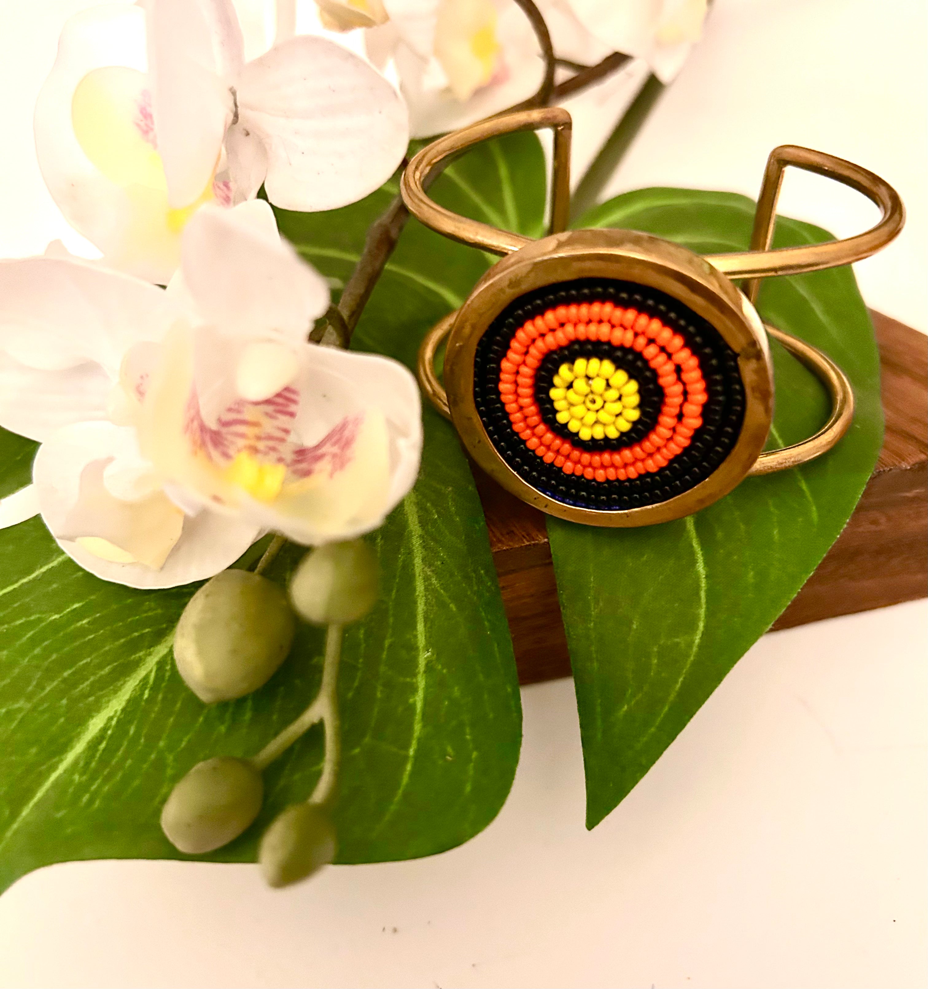 Brass Beaded Bangle